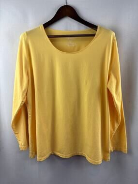 Women’s Venezia Size 18/20 Butter Yellow Long Sleeve Shirt